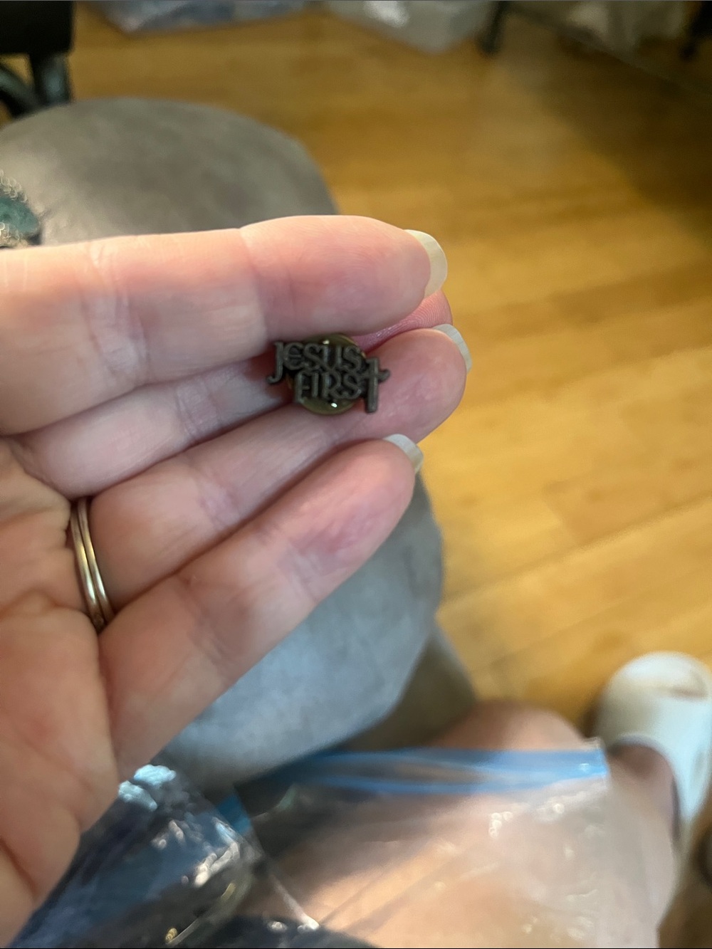 Jesus first pin. 1945
